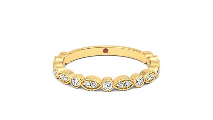 Taylor & Hart Dahlia Wedding Ring 360 degree image 1