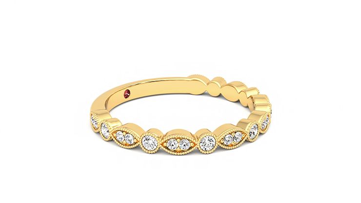 Taylor & Hart Dahlia Wedding Ring 360 degree image 7