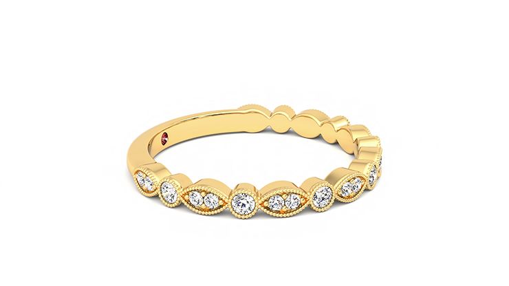 Taylor & Hart Dahlia Wedding Ring 360 degree image 8