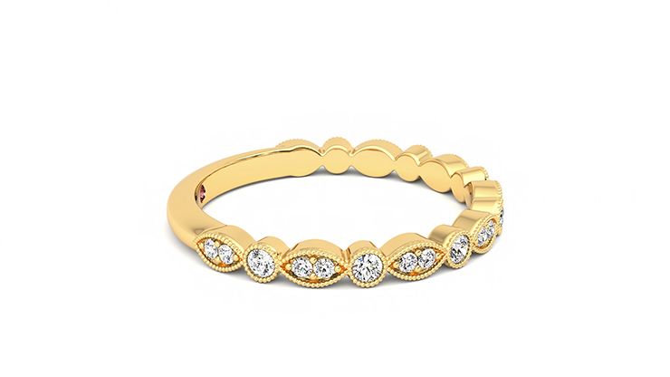 Taylor & Hart Dahlia Wedding Ring 360 degree image 9