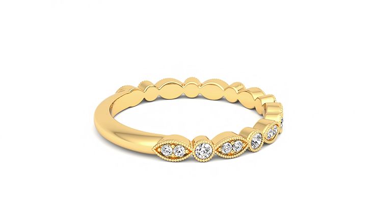 Taylor & Hart Dahlia Wedding Ring 360 degree image 11
