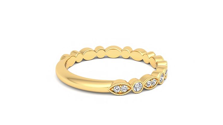 Taylor & Hart Dahlia Wedding Ring 360 degree image 12