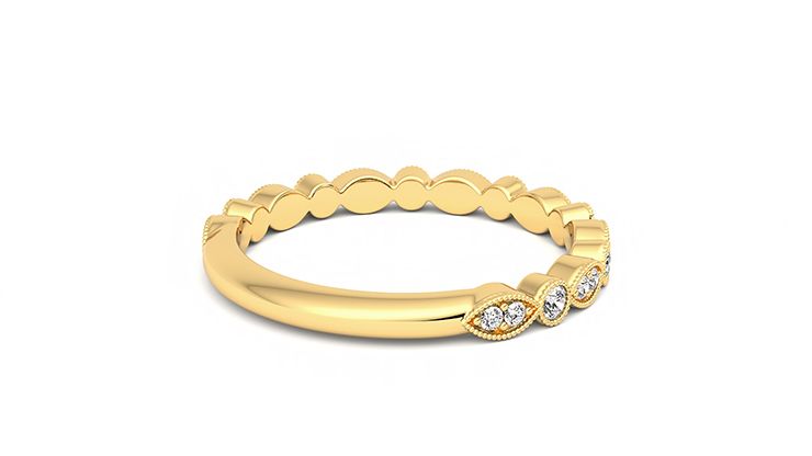 Taylor & Hart Dahlia Wedding Ring 360 degree image 13