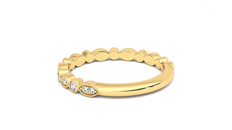 Taylor & Hart Dahlia Wedding Ring 360 degree image 17