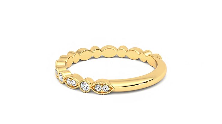 Taylor & Hart Dahlia Wedding Ring 360 degree image 18