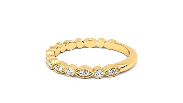 Taylor & Hart Dahlia Wedding Ring 360 degree image 20