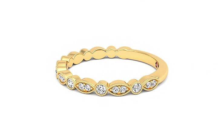 Taylor & Hart Dahlia Wedding Ring 360 degree image 21