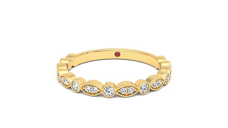 Taylor & Hart Dahlia Wedding Ring 360 degree image 28