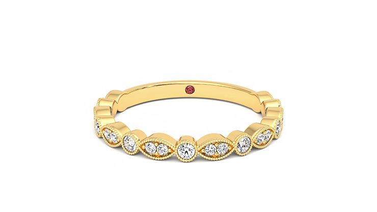 Taylor & Hart Dahlia Wedding Ring 360 degree image 29