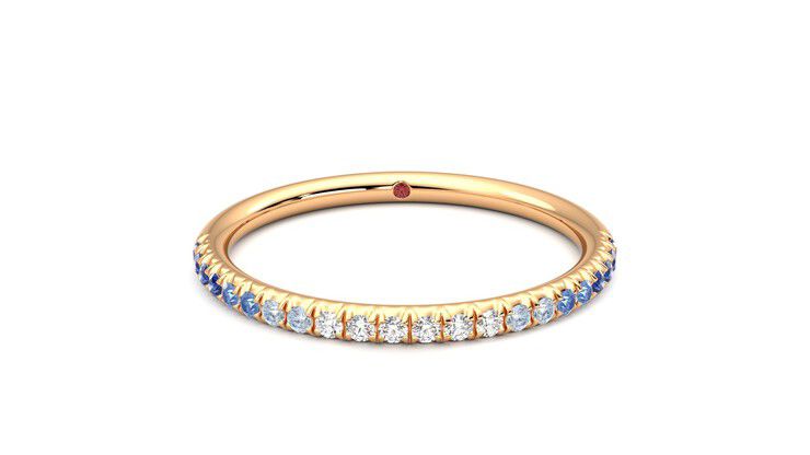 Taylor & Hart Daisy Wedding Ring 360 degree image 1
