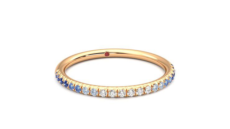 Taylor & Hart Daisy Wedding Ring 360 degree image 3