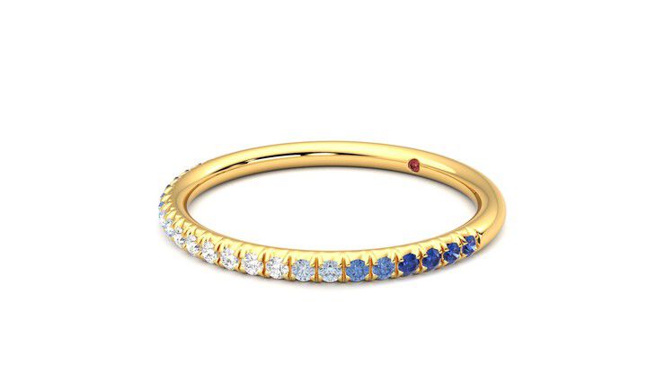 Taylor & Hart Daisy Wedding Ring 360 degree image 24