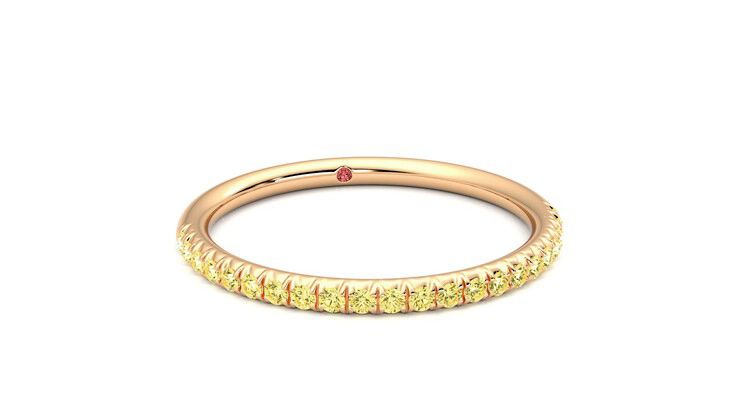 Taylor & Hart Daisy Wedding Ring 360 degree image 3