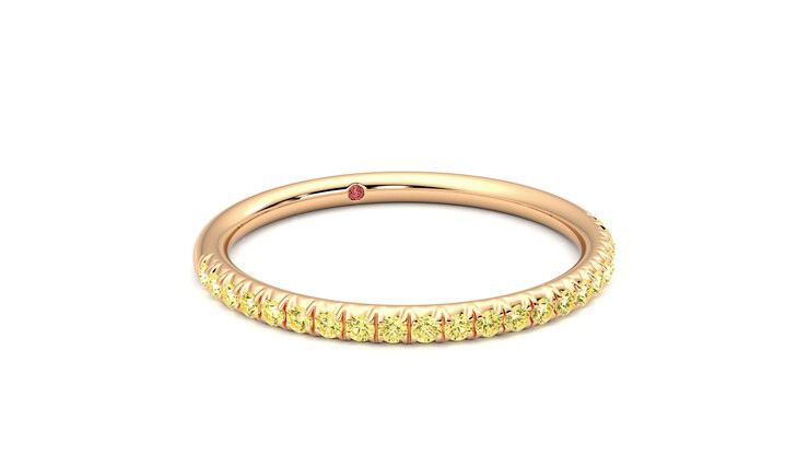 Taylor & Hart Daisy Wedding Ring 360 degree image 4