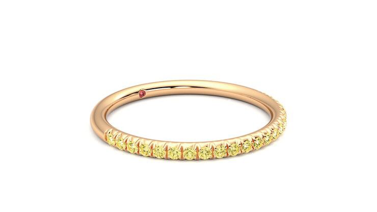 Taylor & Hart Daisy Wedding Ring 360 degree image 6