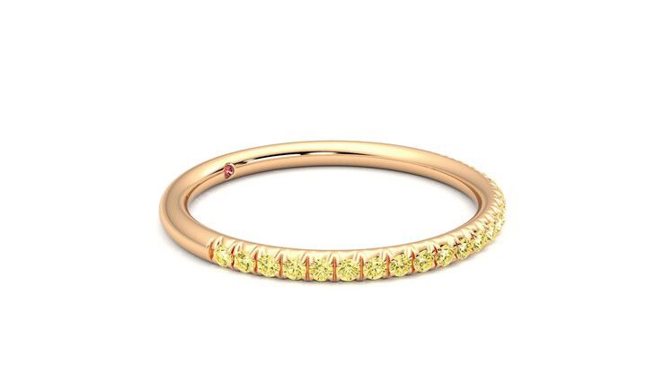 Taylor & Hart Daisy Wedding Ring 360 degree image 7