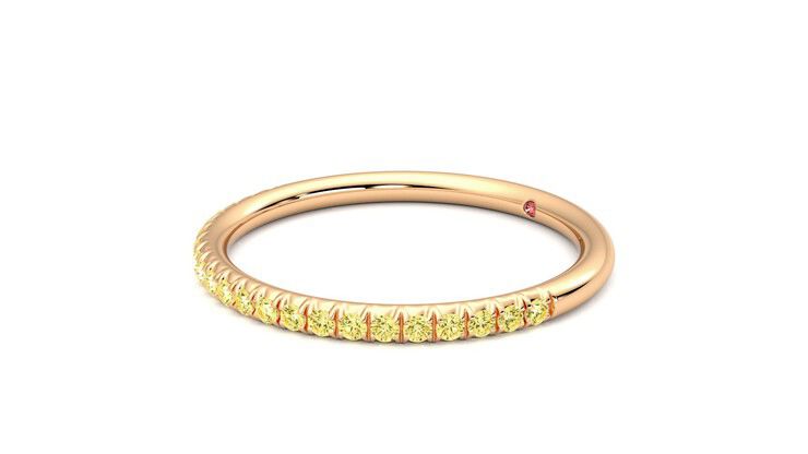 Taylor & Hart Daisy Wedding Ring 360 degree image 23