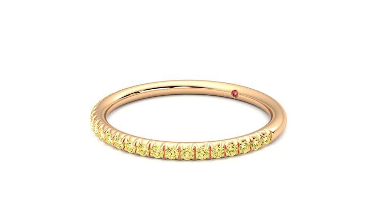 Taylor & Hart Daisy Wedding Ring 360 degree image 24
