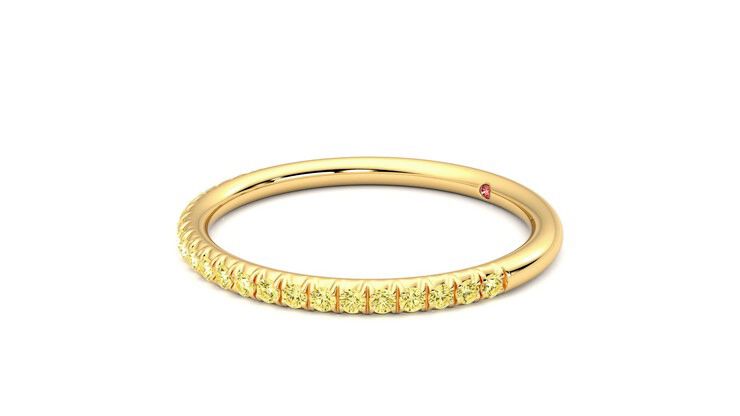 Taylor & Hart Daisy Wedding Ring 360 degree image 23