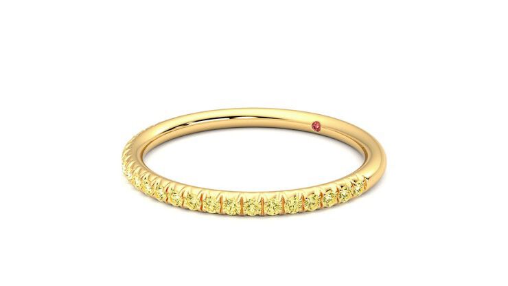 Taylor & Hart Daisy Wedding Ring 360 degree image 24