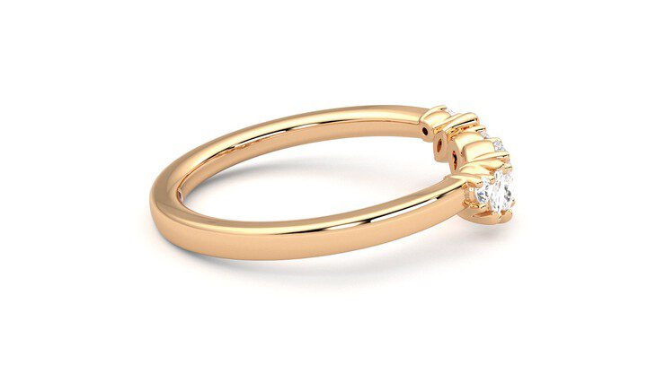 Single diamond on sale gold ring price
