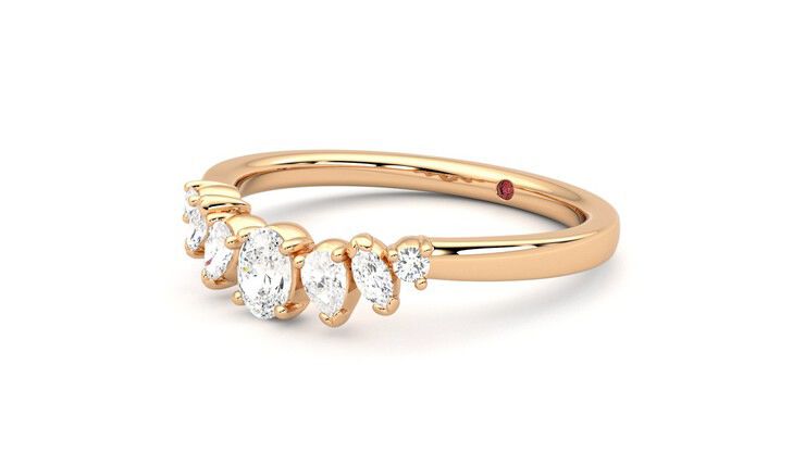 Taylor & Hart Diadem Wedding Ring 360 degree image 24