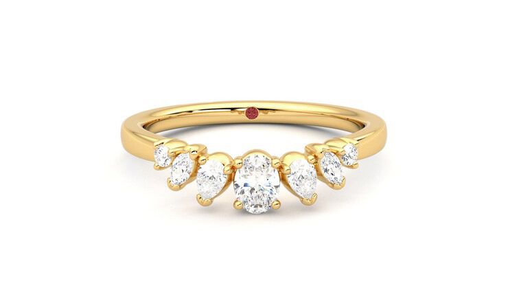 Taylor & Hart Diadem Wedding Ring 360 degree image 1