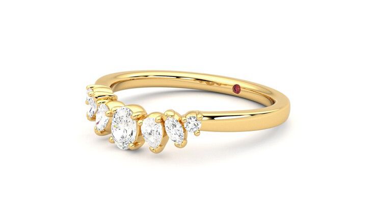 Taylor & Hart Diadem Wedding Ring 360 degree image 24