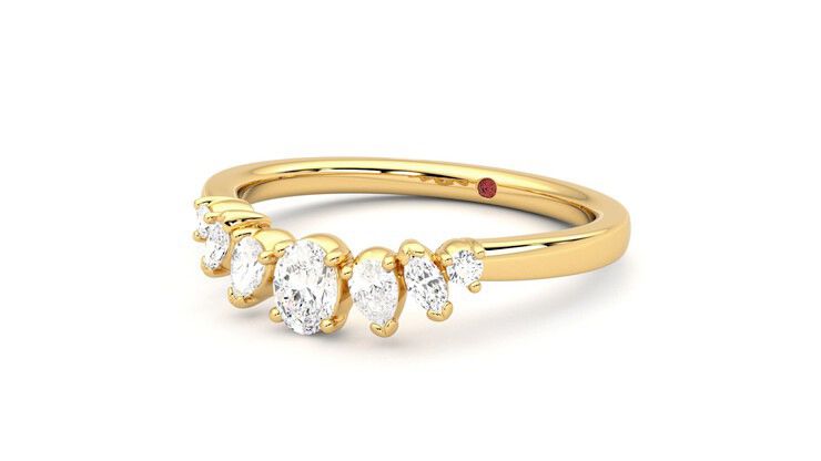 Taylor & Hart Diadem Wedding Ring 360 degree image 25