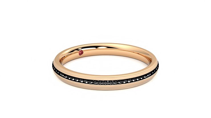 Taylor & Hart Elderberry Wedding Ring 360 degree image 5