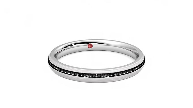Taylor & Hart Elderberry Wedding Ring 360 degree image 2