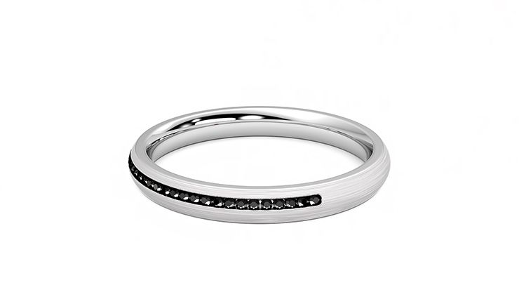 Taylor & Hart Elderberry Wedding Ring 360 degree image 18
