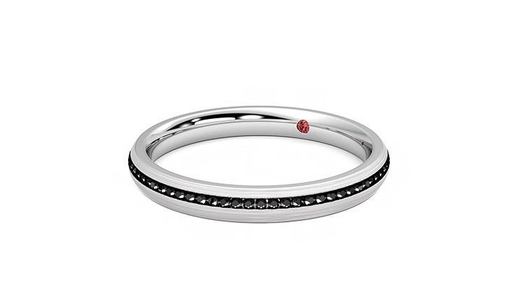 Taylor & Hart Elderberry Wedding Ring 360 degree image 24