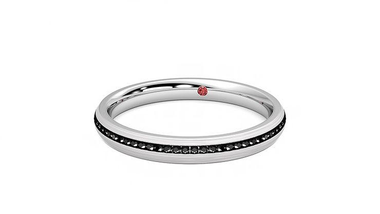 Taylor & Hart Elderberry Wedding Ring 360 degree image 26