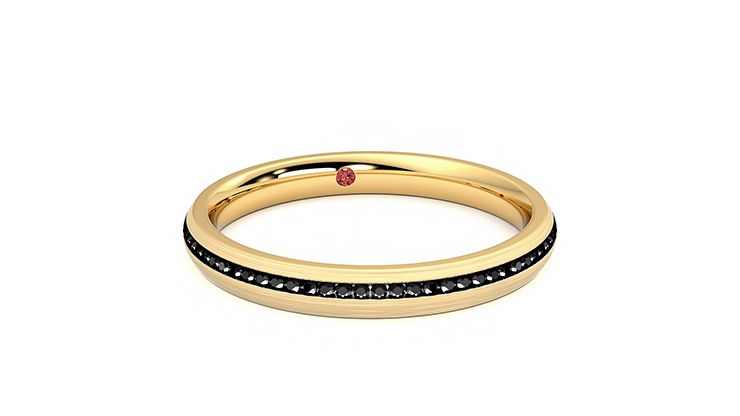 Taylor & Hart Elderberry Wedding Ring 360 degree image 2