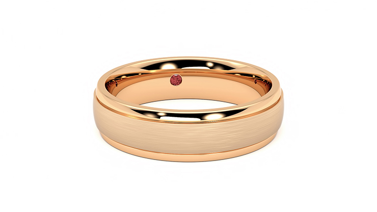 Emerson 18K Rose Gold plain wedding ring Taylor Hart