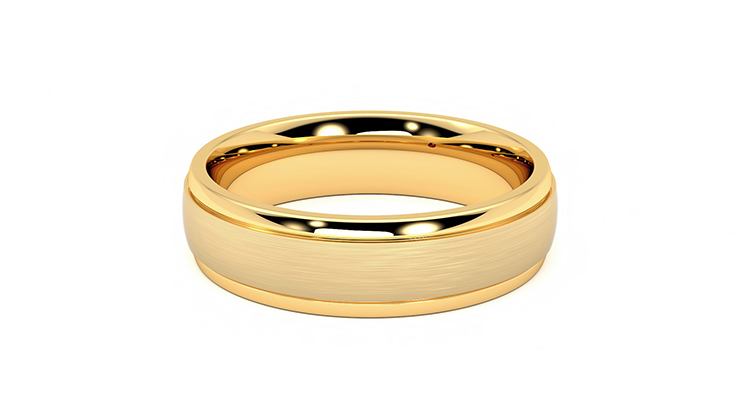 Men's plain gold hot sale wedding rings