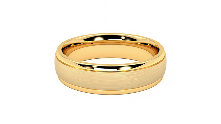 Solid 14k Yellow Gold Wedding Band Plain Ring Classic Dome Style High  Polished Finish 6 mm - Walmart.com