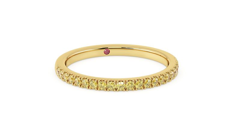 Taylor & Hart Freesia Wedding Ring 360 degree image 1