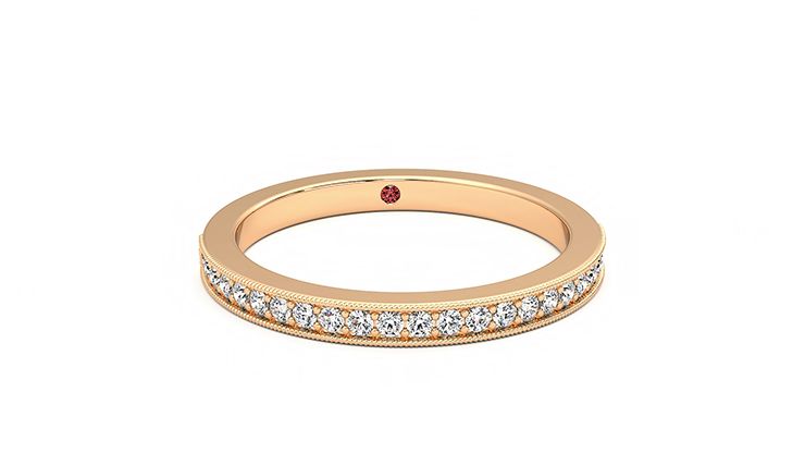 Taylor & Hart Gardenia Wedding Ring 360 degree image 2