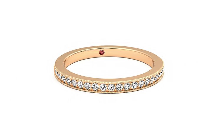 Taylor & Hart Gardenia Wedding Ring 360 degree image 3