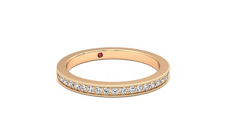 Taylor & Hart Gardenia Wedding Ring 360 degree image 4