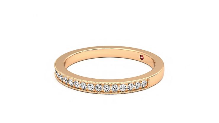 Taylor & Hart Gardenia Wedding Ring 360 degree image 23
