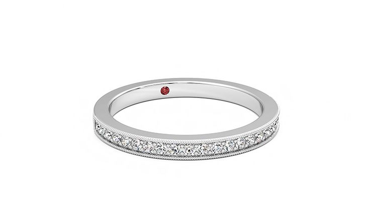 Taylor & Hart Gardenia Wedding Ring 360 degree image 4