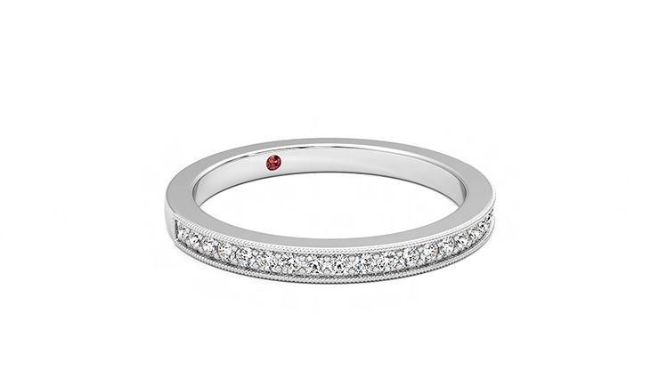 Taylor & Hart Gardenia Wedding Ring 360 degree image 5