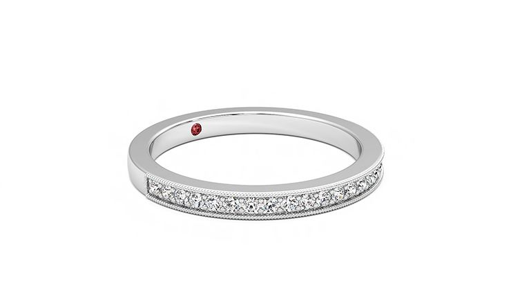 Taylor & Hart Gardenia Wedding Ring 360 degree image 6
