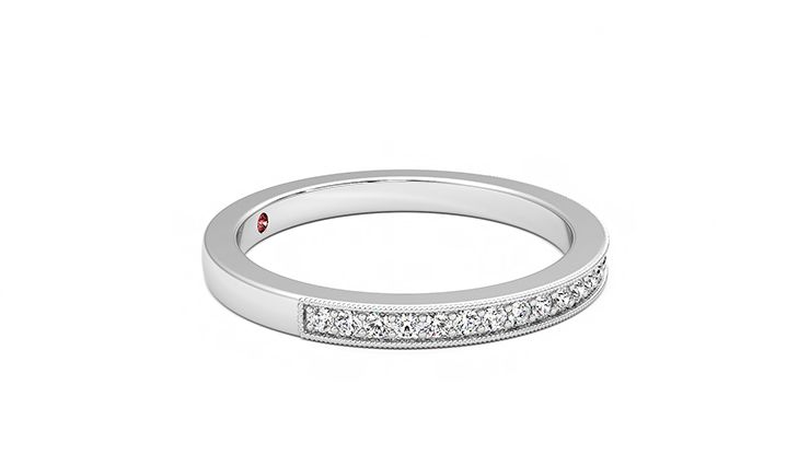 Taylor & Hart Gardenia Wedding Ring 360 degree image 8