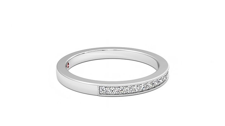 Taylor & Hart Gardenia Wedding Ring 360 degree image 9