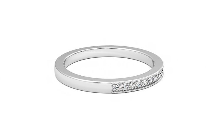 Taylor & Hart Gardenia Wedding Ring 360 degree image 10