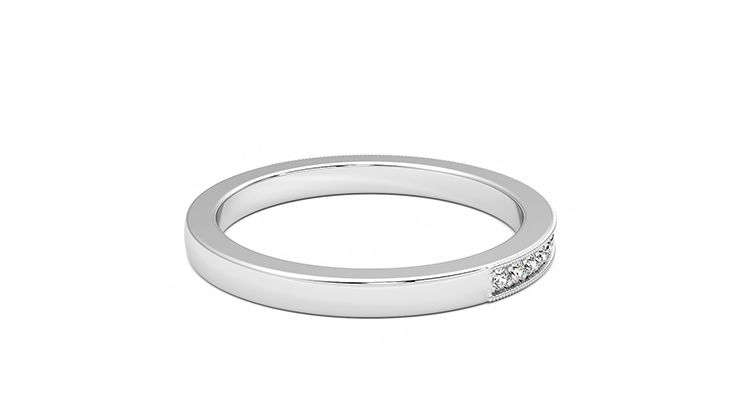 Taylor & Hart Gardenia Wedding Ring 360 degree image 12